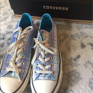 Checker patterned converse sneakers