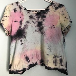 Tie dye open back shirt