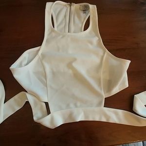 White tie around shirt