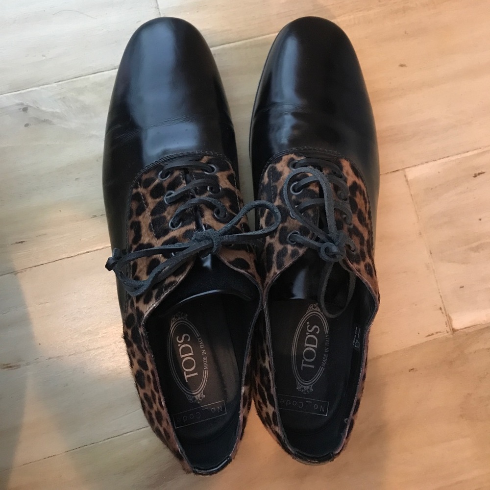 Tods leaopard shoes