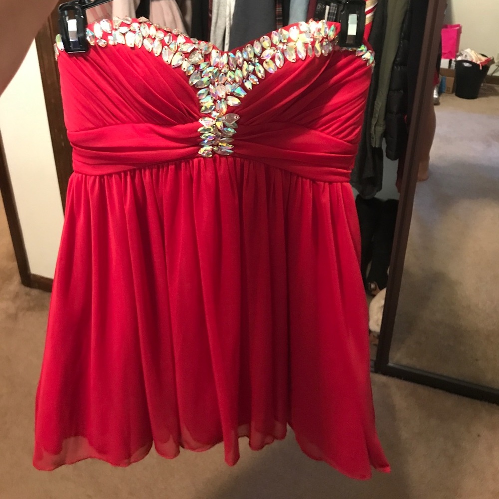 Formal Red Mini-Dress