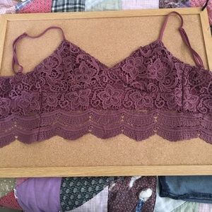 Berry/ purple Crochet crop top