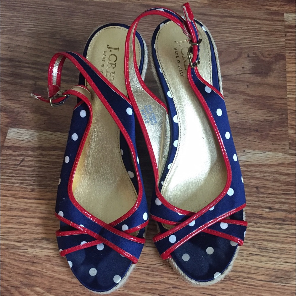 Red white and blue 🇺🇸🇺🇸🇺🇸 polka dot wedges