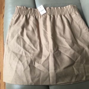 Tan J Crew mini skirt