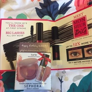 Tarte blush & matte lipcolor, Lancôme mascara