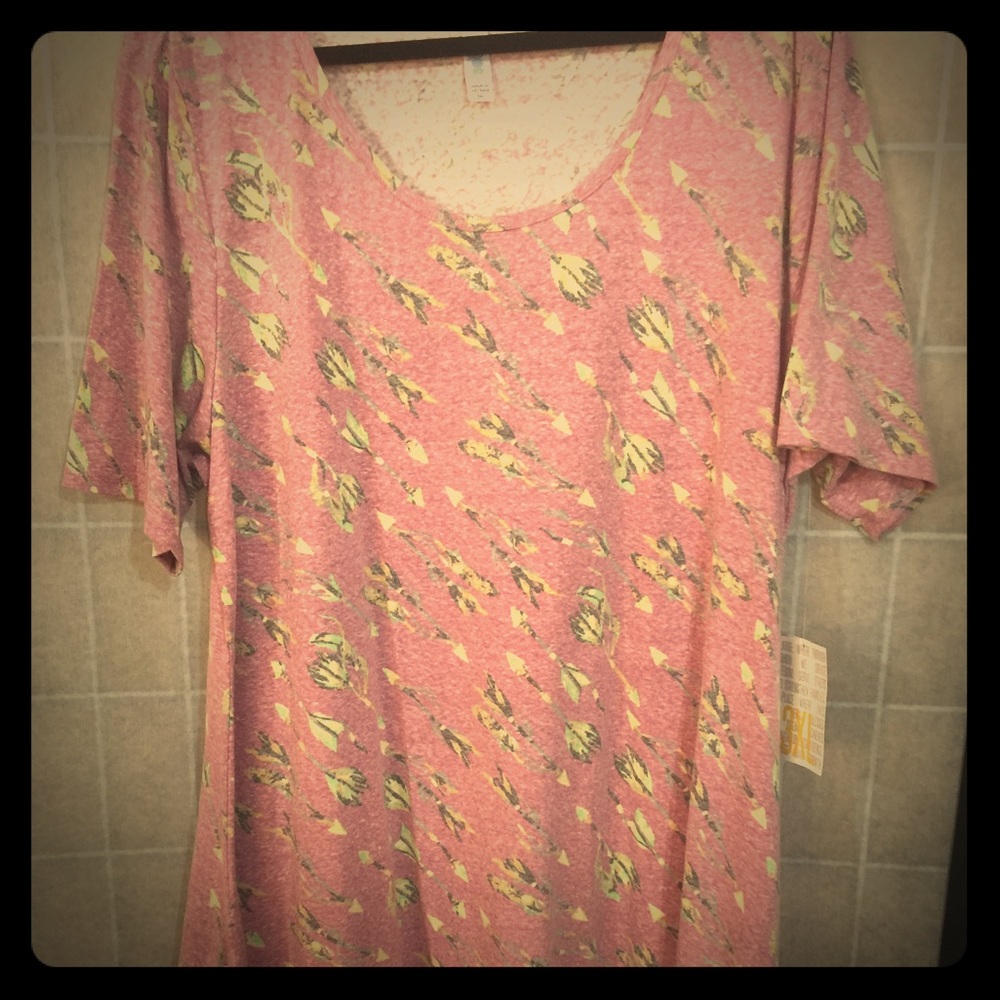 Lularoe 3XL Perfect T arrows heathered nwt unicorn