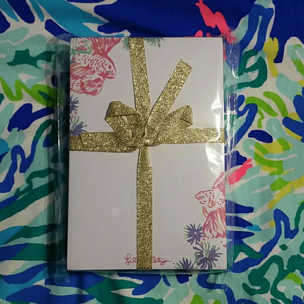 Lilly Pulitzer TIKI PINK GYPSEA NOTE SET 175 PAPER