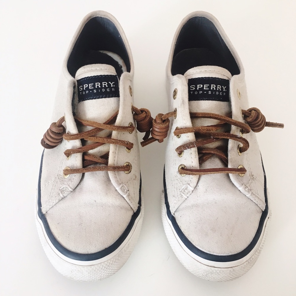 Beige Sperry Top-Siders