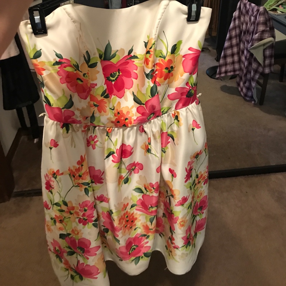 Floral Off-White Dress