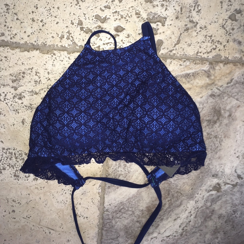 blue bikini top