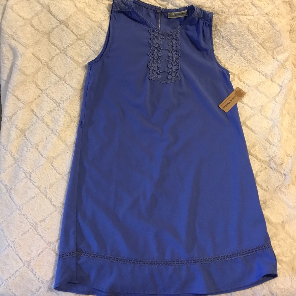 Shift Dress with Lace Details