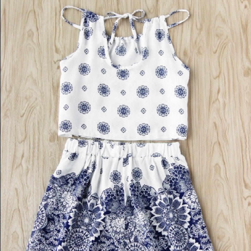 Boho Pom Pom Shorts Set