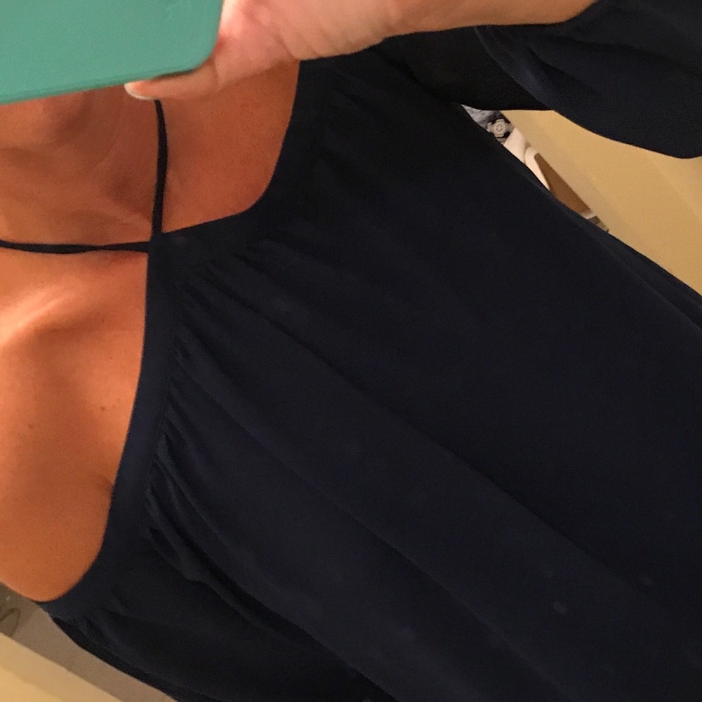 Naked Zebra cold shoulder neck tie shirt