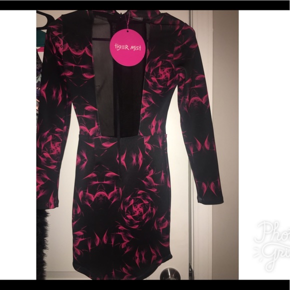 New Sexy Tiger Mist Printed Dress - Picture 2 of 2