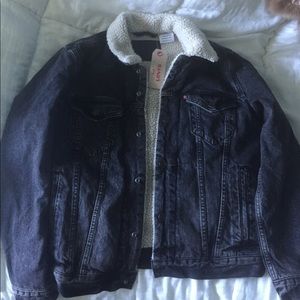 Black Levi denim jacket