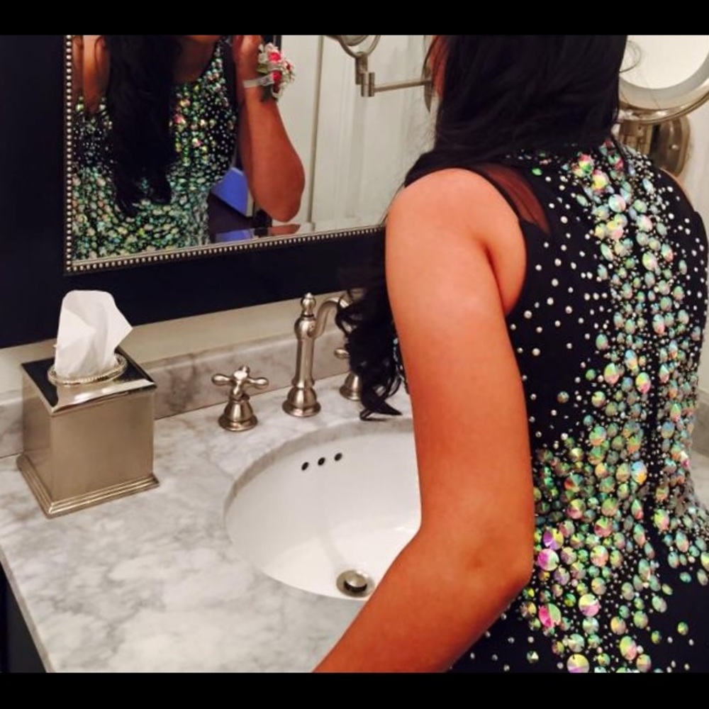 Black Bravura prom dress