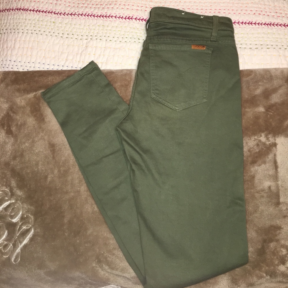 Joes army green skinnies