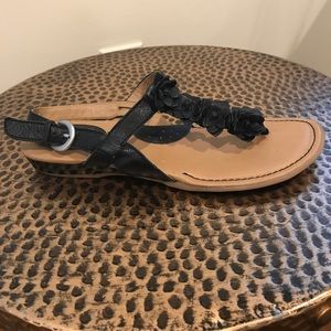 BOC black leather sandals