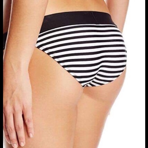 Kamalikulture black and white stripe banded bikini - Picture 2 of 6