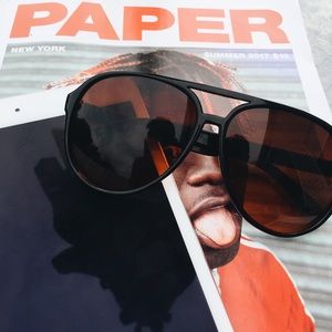 Amber/orange lens aviator sunglasses