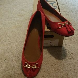 Banana Republic Red suede flats