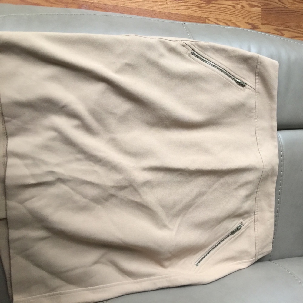 Loft tan dress skirt
