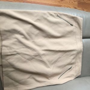 Loft tan dress skirt
