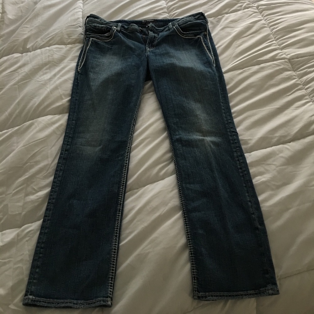 Silver Aiko mid straight jeans