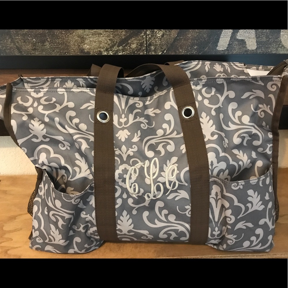 Large Thirty-One Gifts top-zip utility tote