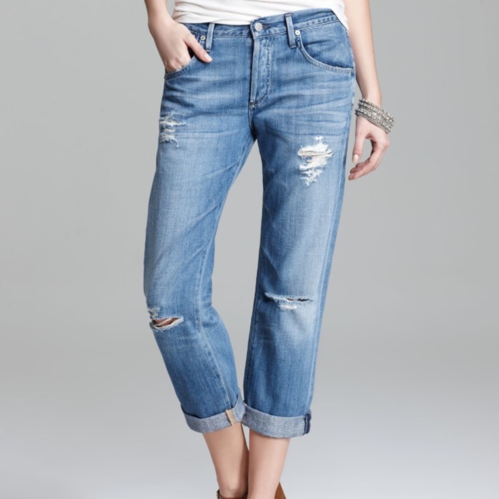 Citizens of humanity Dylan cropped distressed jean