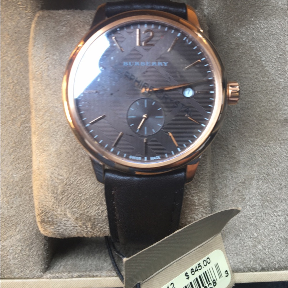 ROSE GOLD BURBERRY MEN WATCH