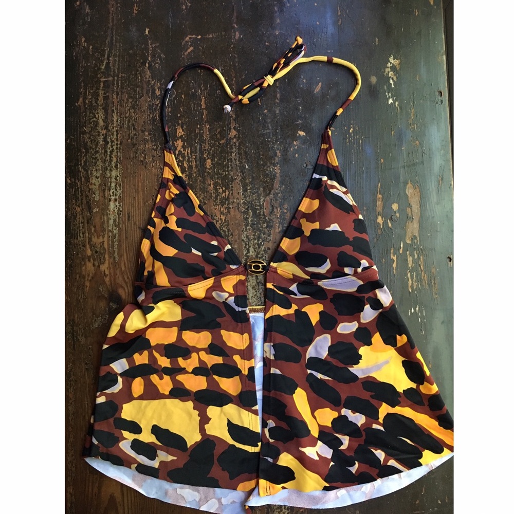 Victoria's Secret Leopard Print Tankini Swim Top Size Small