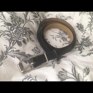 Banana Republic Slim Leather Belt, Black