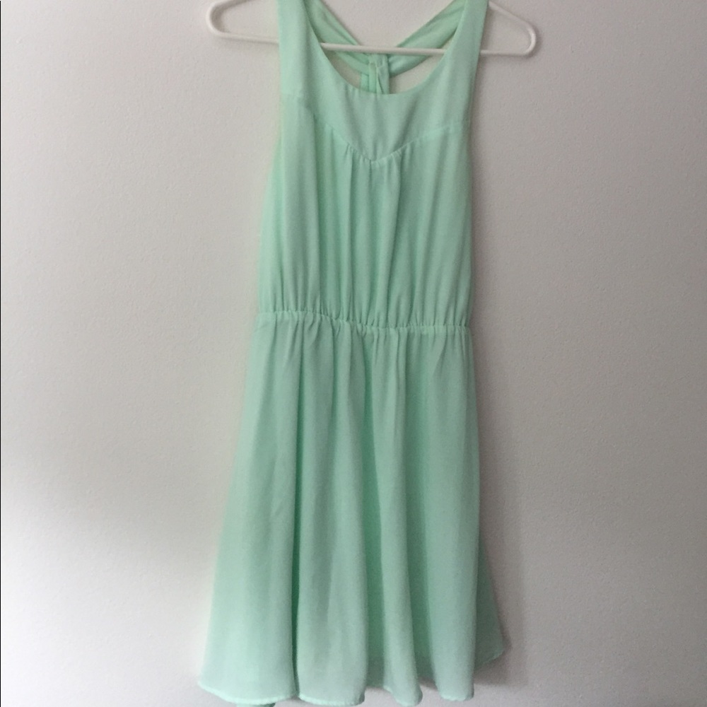 Mint green summer dress