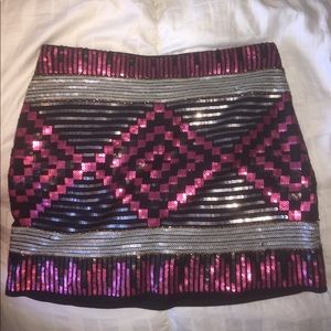 Sequin mini skirt