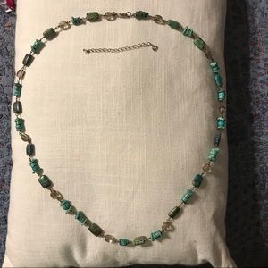 Retired Silpada turquoise necklace w/ extender