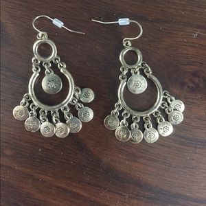 Gold dangle earrings