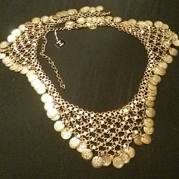 Gold Metal Coin Dangled Belt Made in India Vintage
