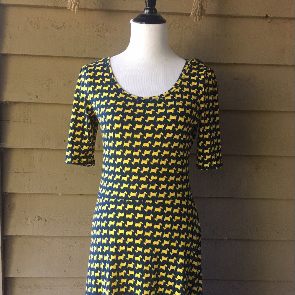 LulaRoe "Ana" Scotty Dog Dress