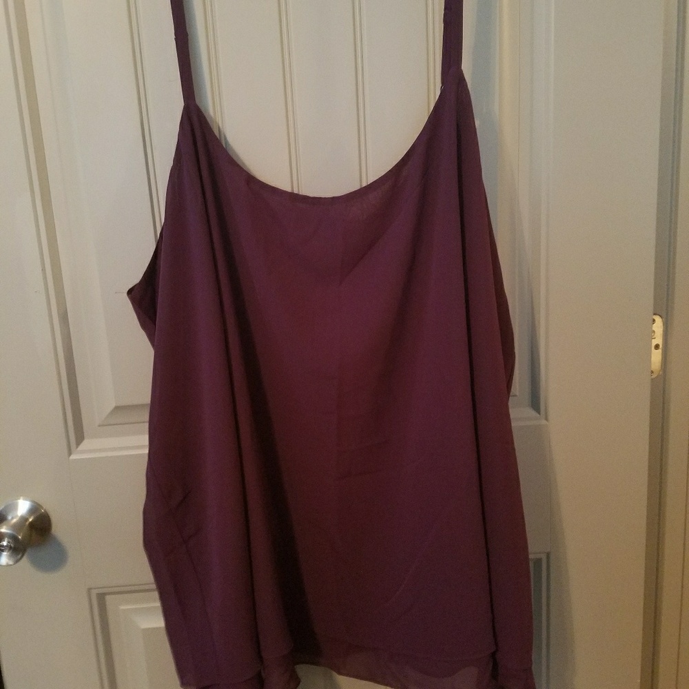 Torrid Double Layer Cami Purple Size  6 NWT