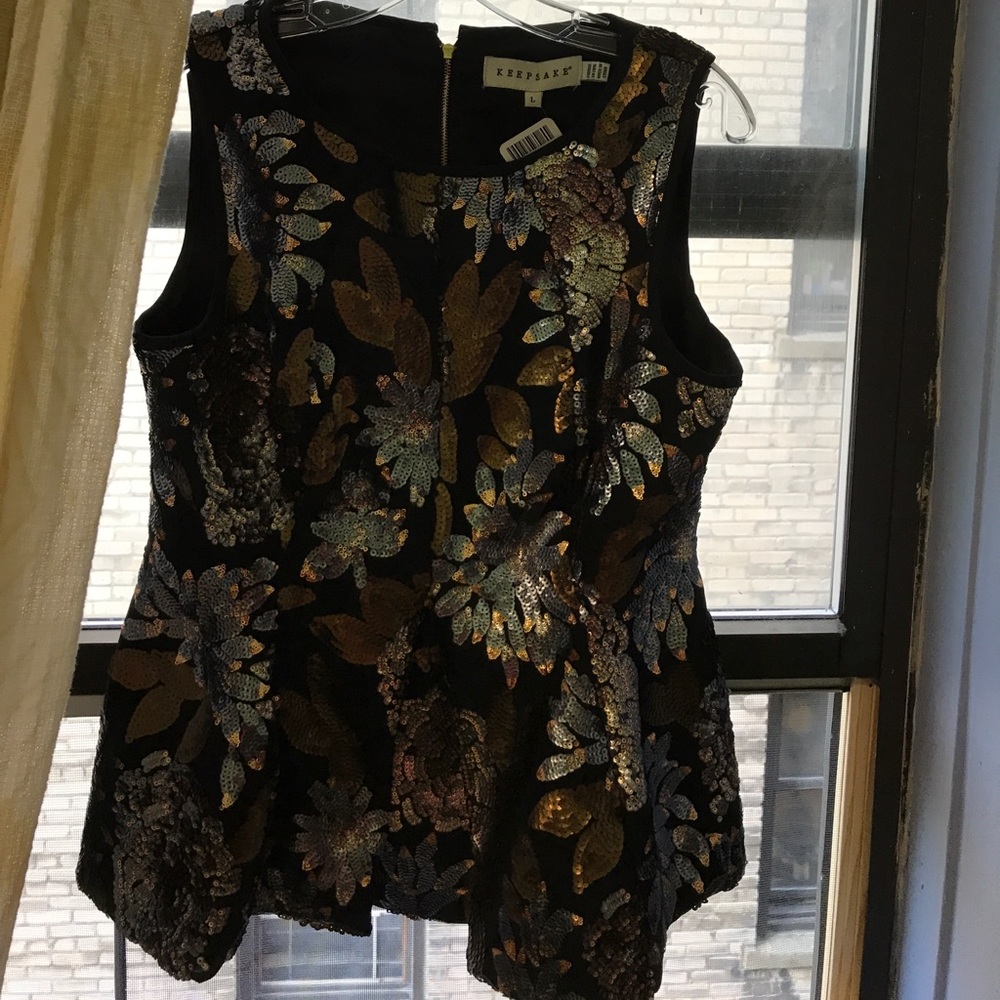 Keepsake Wonderwall Sequin Peplum Top - Picture 5 of 6