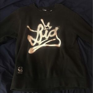 Black LRG Crewneck Graffiti Logo