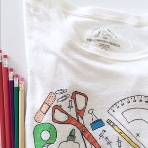 J. Crew Teach for America linen tee