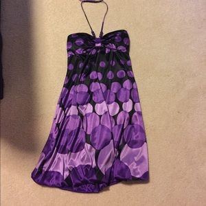 Purple polka dot dress