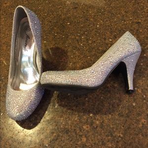 3 inch Silver Rhinestone Heels