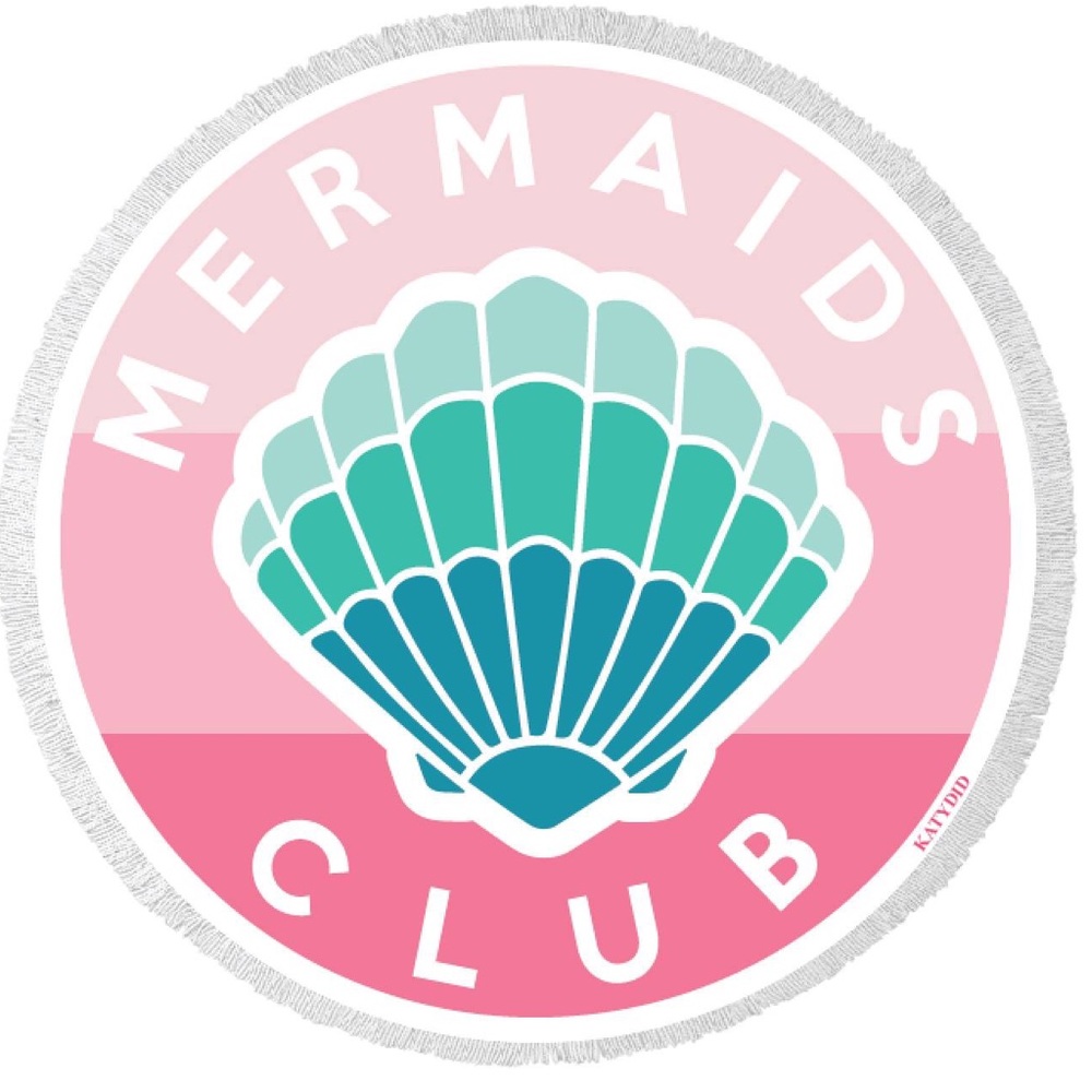 2 for $100! Mermaids Club Round Beach Towel