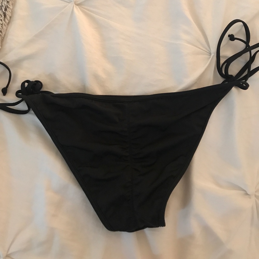 Black string bikini bottoms