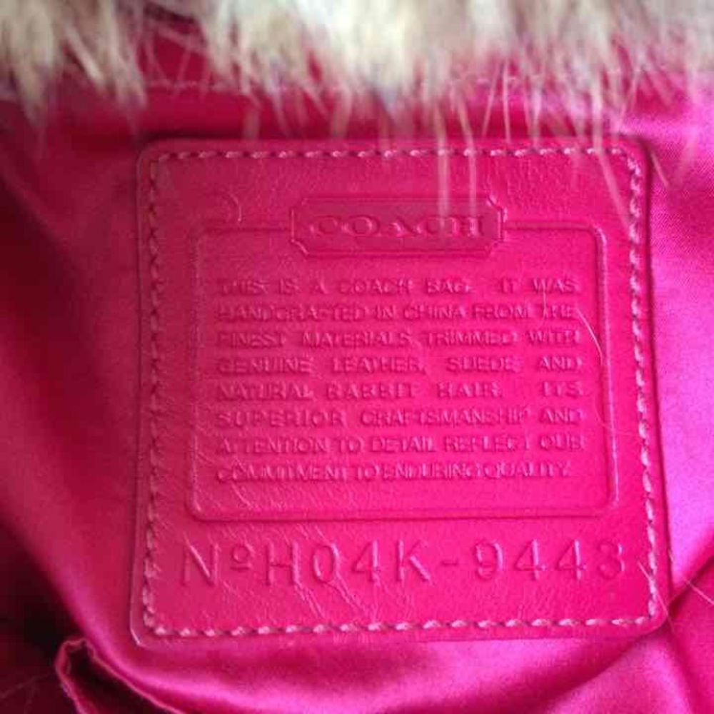 Authentic coach purse with real fur