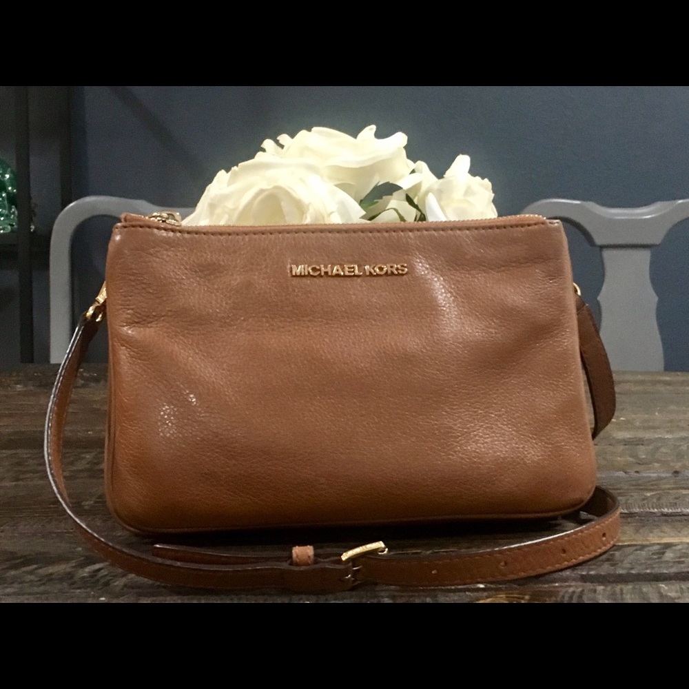 Michael Kors 3 zipper cross body purse