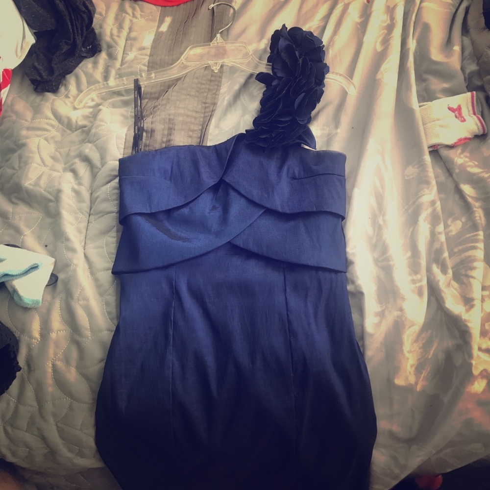 royal blue fitted dress
